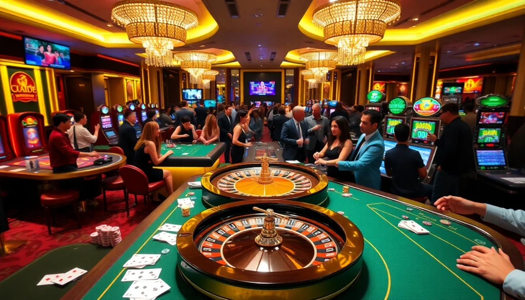 SODO casino scene featuring vibrant tables, engaged players, and exciting gameplay.