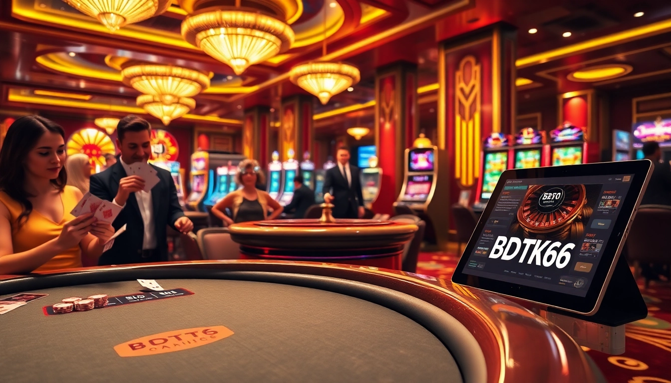 Experience the thrill of BDTK66 with exciting casino gaming elements and vibrant atmosphere.