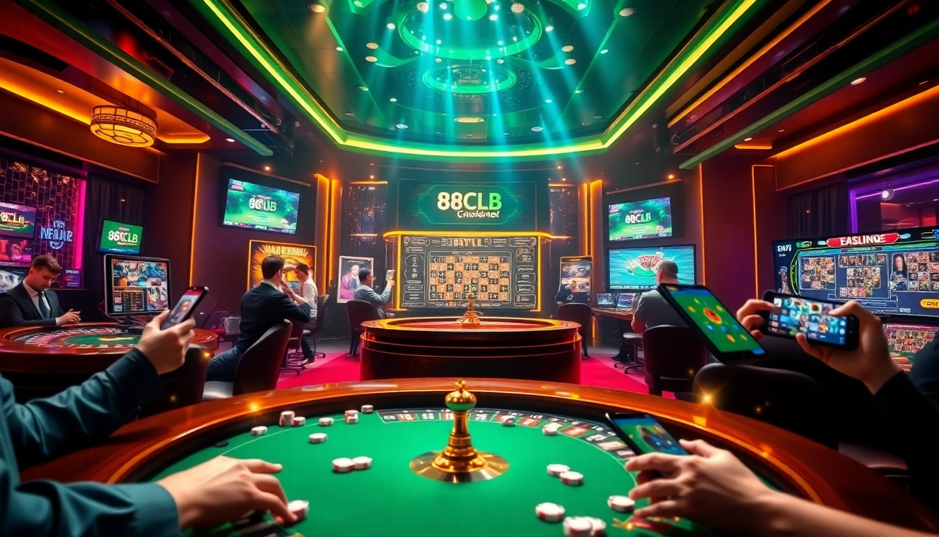 Engaging online gaming experience at 88clb showcasing casino thrills