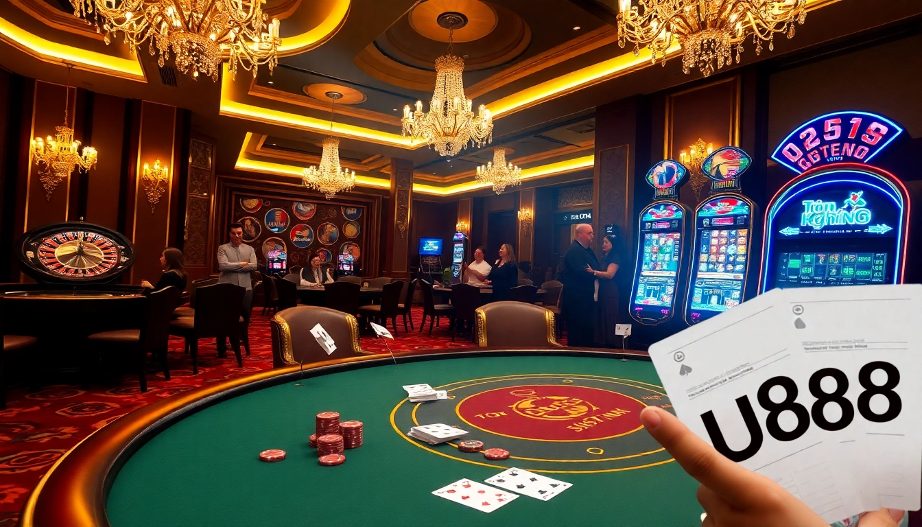 Experience the excitement of uu88 with high-stakes poker players and spinning roulette wheels.