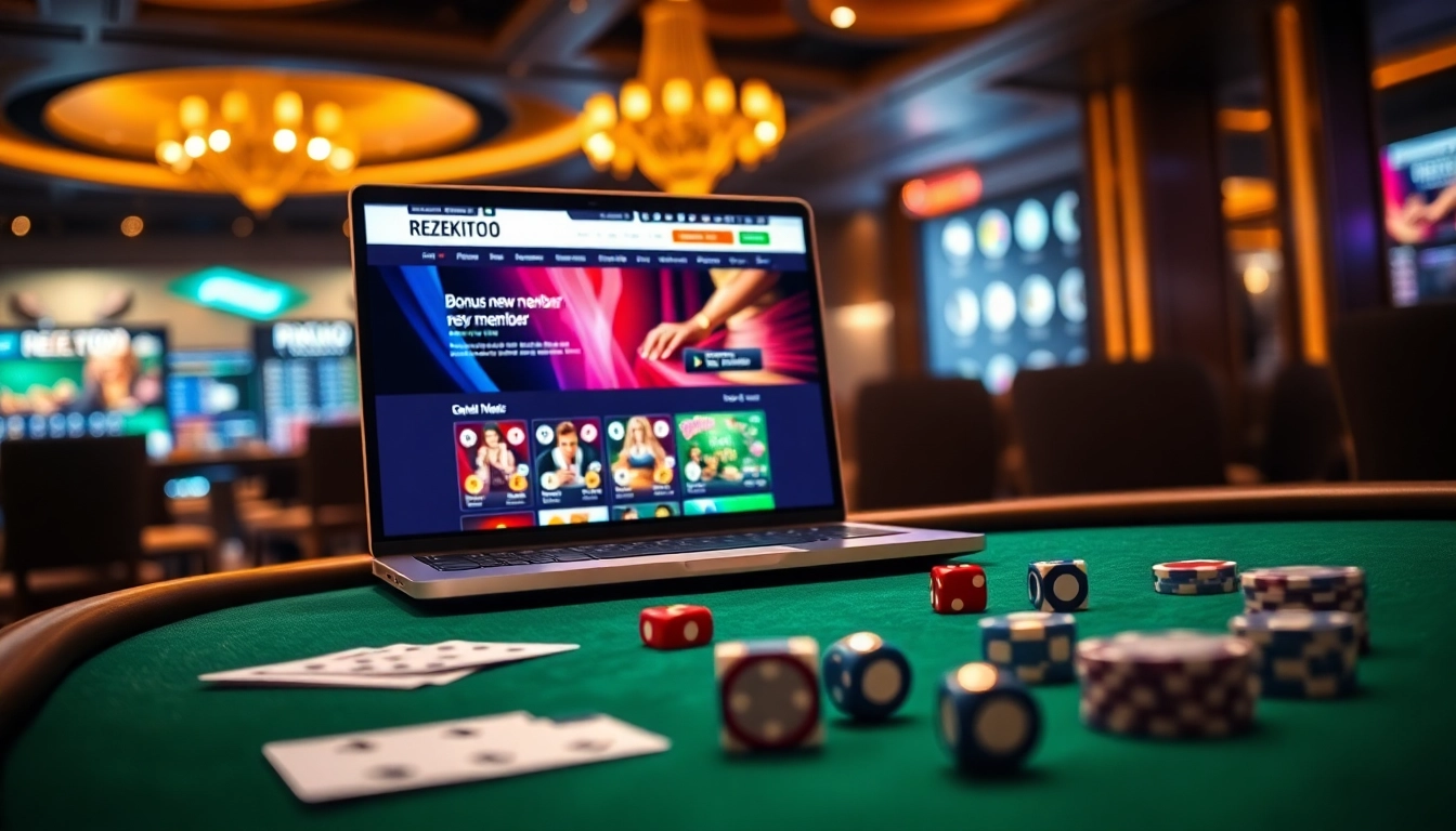 Experience the thrill of online gambling at REZEKITOTO with a captivating bonus new member promotion showcased.