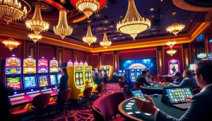 Experience the thrill of PGSoft PGSlot gaming machines in an exciting casino environment.