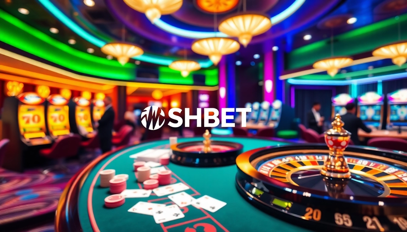 Experience excitement at SHBET with vibrant casino games featuring roulette, poker, and slot machines.