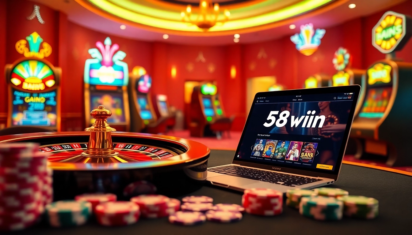 Experience thrilling wins with 58win's exciting online casino games and live betting.