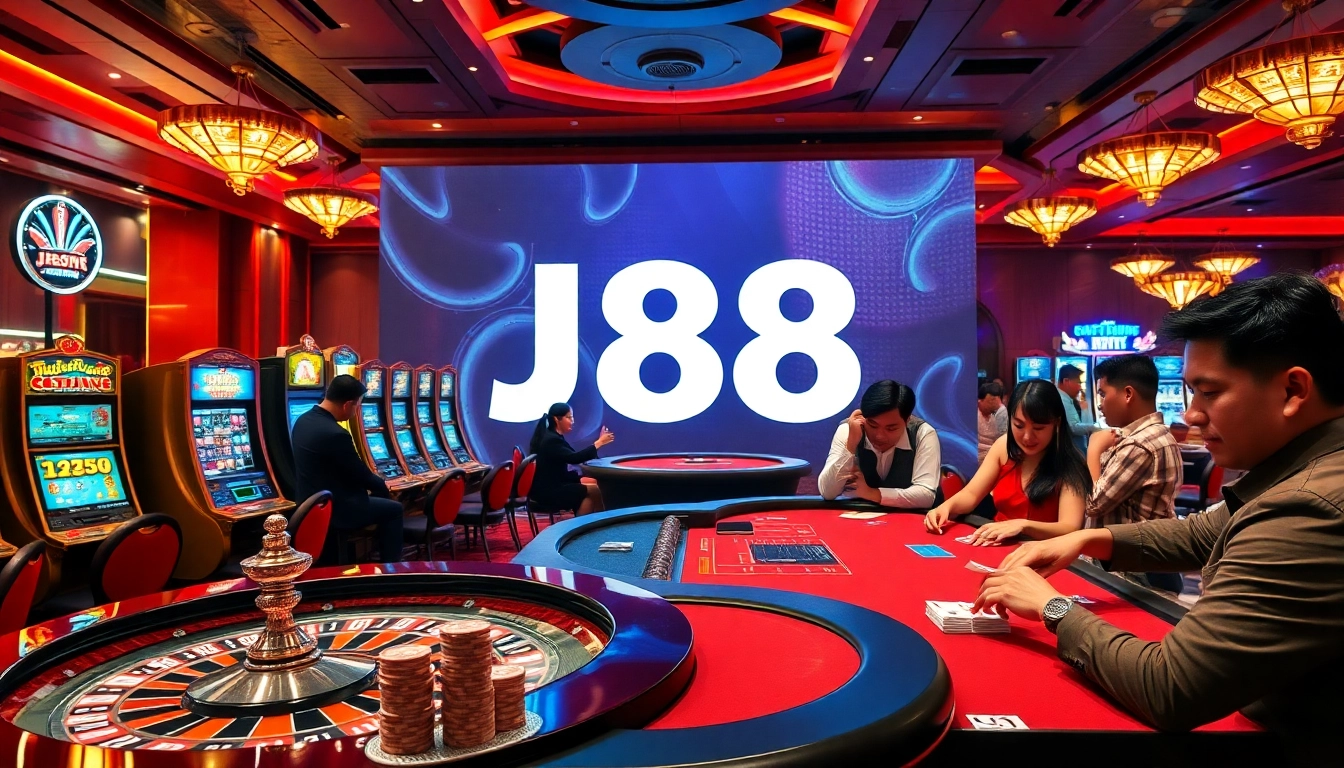 Engaged players enjoying diverse games at J88 online casino.