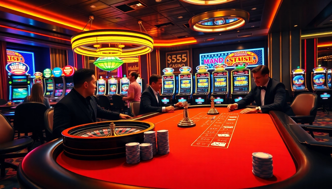 Experience the thrill of bl555 poker games with vibrant casino tables and players.