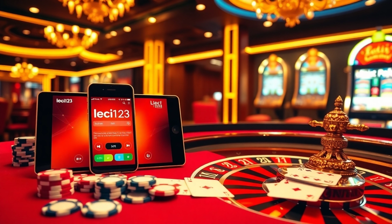 Experience an exciting game with the leci123 app, featuring vibrant casino elements and engaging gameplay.