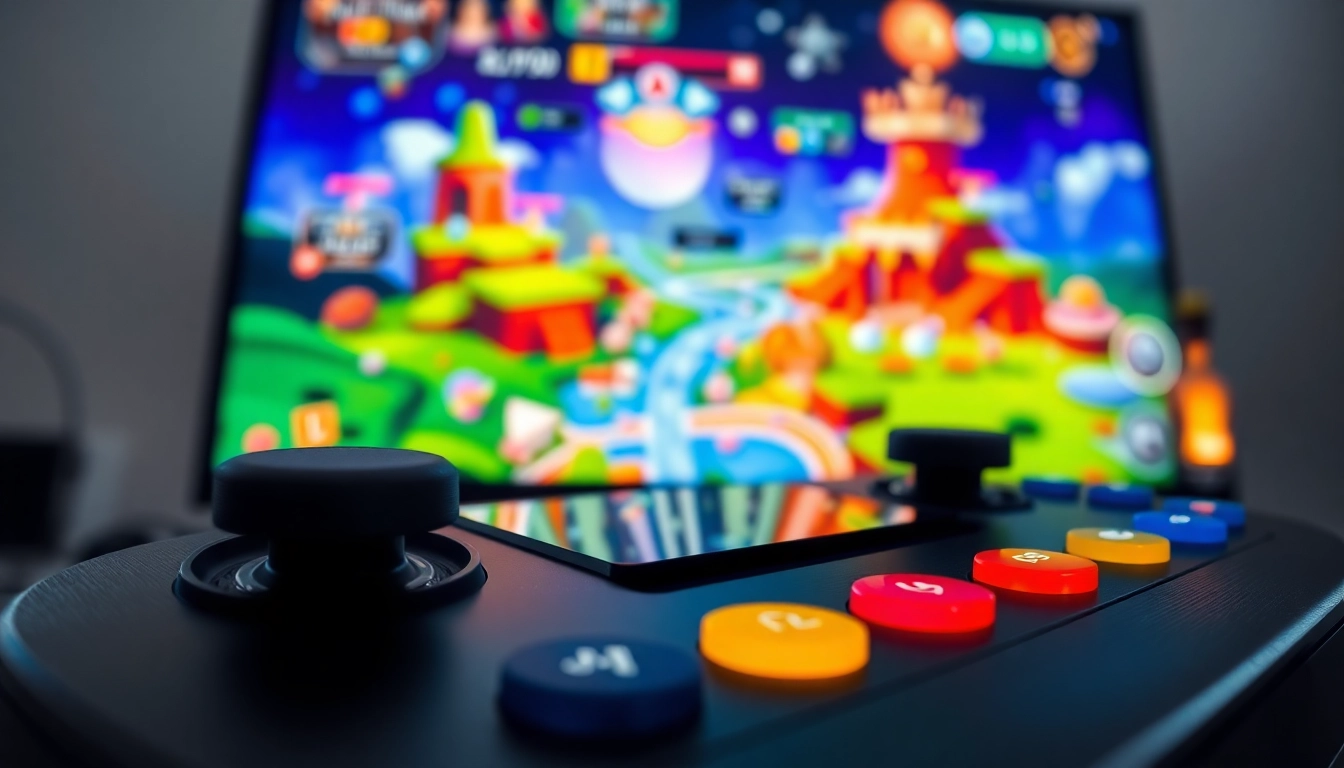 Engaging higame interface showcasing vibrant graphics and an interactive console design.