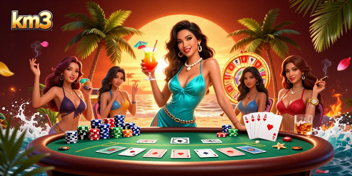 Experience thrilling action at km3 with vibrant casino elements and a glamorous setting.