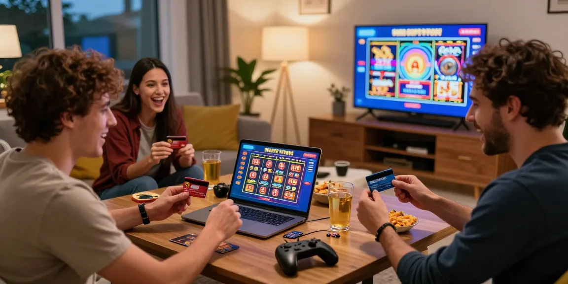 Players enjoying online credit card casinos via https://eccleshallparishcouncil.co.uk in a cozy home setting.