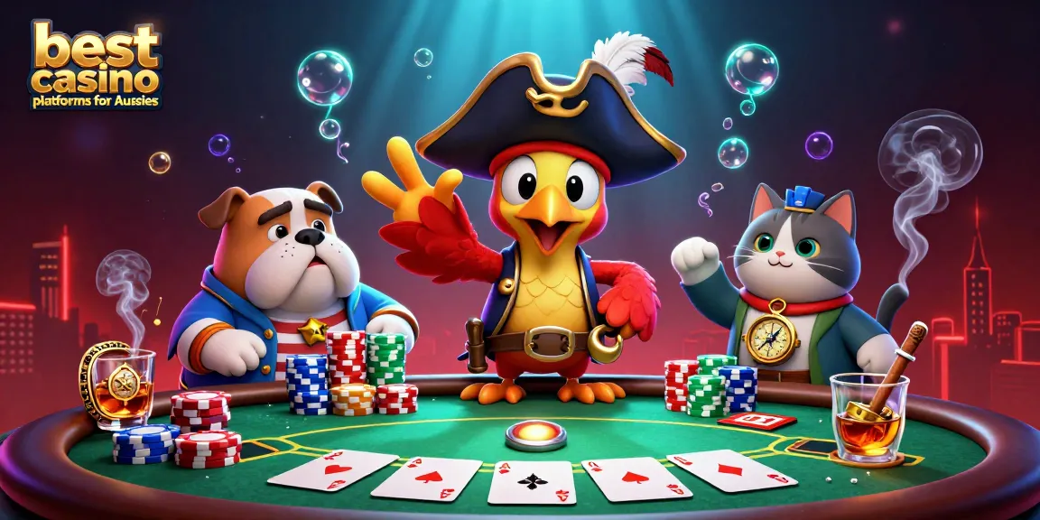 Engage with the best casino platforms for Aussies featuring a lively pirate-themed poker scene.